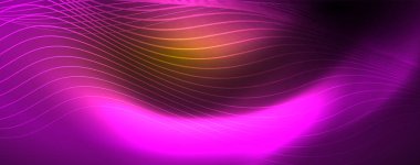 Parlak neon hatları techno Magic futuristik arka plan, sihirli enerji alanı ışık kavramı, soyut arka plan duvar kağıdı tasarım
