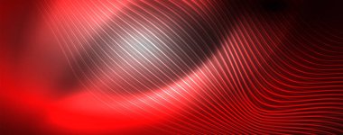 Neon vektör dalga hatları soyut arka plan, sihirli futuristik techno tasarım