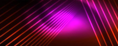 Çizgiler, soyut duvar kağıdı, parlak hareket, sihirli uzay ışığı ile parlak renkli neon ışık. Techno soyut arka plan