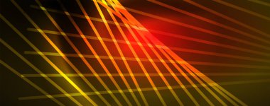 Çizgiler, soyut duvar kağıdı, parlak hareket, sihirli uzay ışığı ile parlak renkli neon ışık. Techno soyut arka plan