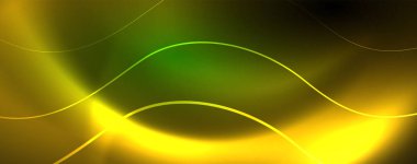 Parlak neon çizgiler şablonu-Kuzey ışıklar parlayan bulanıklık hatları. Futuristik tarzı Glow Neon 80s disko kulübü veya gece partisi techno şablon