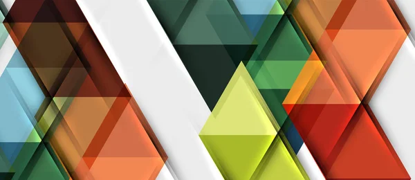 Plantilla de diseño de presentación de negocios moderna geométrica triangular, patrón abstracto para cualquier fondo — Vector de stock