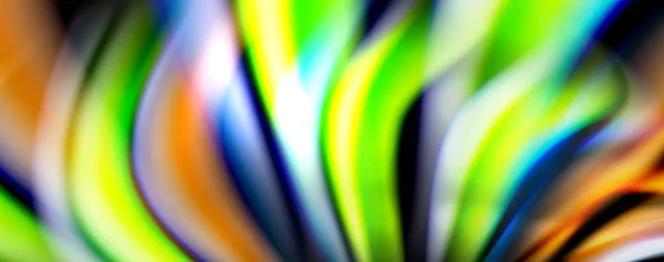 Ondas de color fluido con efectos de luz, vector de fondo abstracto — Vector de stock
