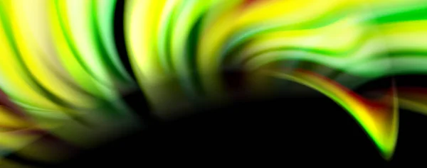 Ondas de color fluido con efectos de luz, vector de fondo abstracto — Archivo Imágenes Vectoriales