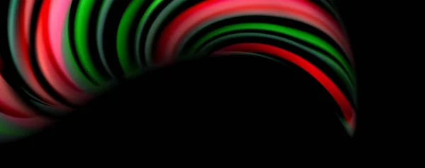 Ondes de couleurs fluides avec effets de lumière, fond abstrait vectoriel — Image vectorielle