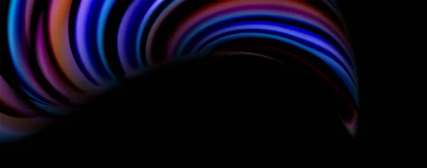 Жидкие цветовые волны со световыми эффектами, векторный абстрактный фон — стоковый вектор
