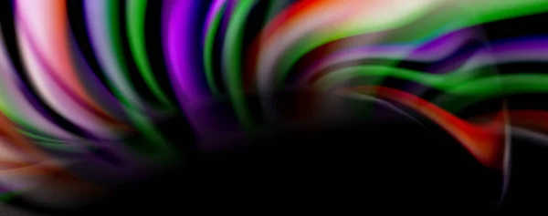 Ondas de color fluido con efectos de luz, vector de fondo abstracto — Vector de stock