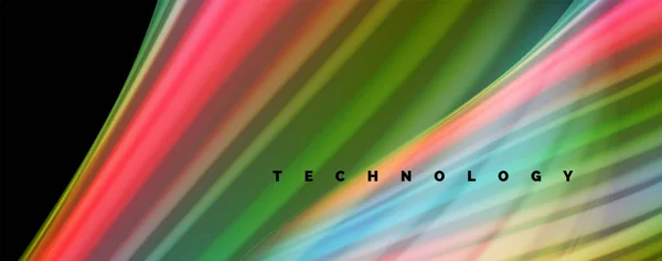 Fluxo de cores líquidas - moderno cartaz de fluxo colorido. Onda formas líquidas. Design de arte para o seu projeto de design —  Vetores de Stock