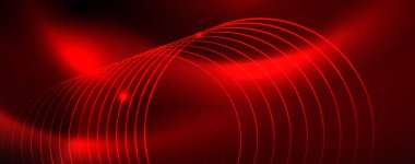 Neon parlayan techno hatları, Hi-Tech futuristik soyut arka plan şablonu, vektör