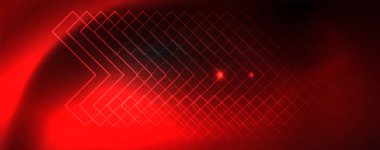 Parlak neon techno şablonu. Neon hatları arka plan, 80s tarzı lazer ışınları