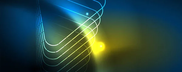 Неонові світяться технічні лінії, високотехнологічний футуристичний абстрактний шаблон тла, вектор — стоковий вектор