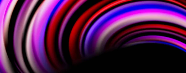 Gelombang warna cair dengan efek cahaya, latar belakang abstrak vektor - Stok Vektor