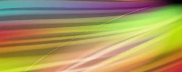 Arco-íris moderno fluxo de cor líquida cartaz colorido. Onda Forma líquida em fundo de cor preta. Composição abstracta — Vetor de Stock