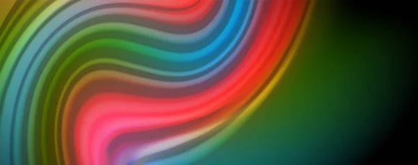 Colores líquidos que fluyen - cartel de flujo colorido moderno. Onda formas líquidas. Diseño de arte para su proyecto de diseño — Archivo Imágenes Vectoriales