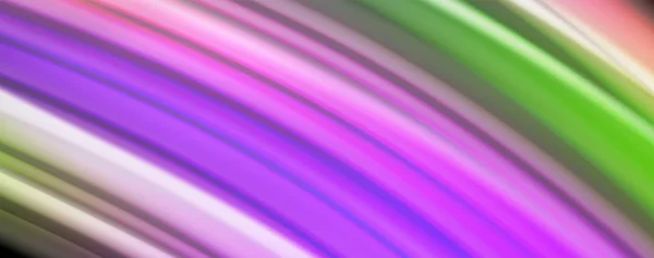 Linhas de onda de cor líquida fluida, efeito de luz colorida brilhante, modelo de composição abstrata. Tecnologia geométrica padrão abstrato. Conceito de movimento — Vetor de Stock