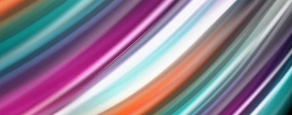 Abstrakt våg linjer vätska rainbow stil färg ränder på svart bakgrund. Konstnärliga illustration för presentation, app tapeter, banderoll eller affisch — Stock vektor