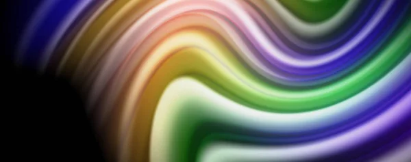 Рідкі кольорові хвильові лінії рідини, що світяться барвистим світловим ефектом, абстрактний шаблон композиції. Геометрична технологія абстрактний візерунок. Концепція руху — стоковий вектор