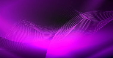 Koyu, parlak hareket, sihirli alan ışık parlayan soyut dalga. Techno arka plan