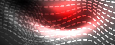 Neon vektör dalga hatları soyut arka plan, sihirli futuristik techno tasarım