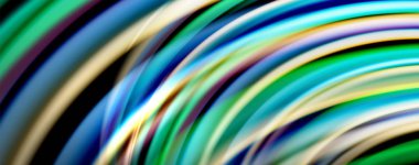 Sıvı renk gökkuşağı tarzı dalga soyut arka plan, siyah techno modern tasarım