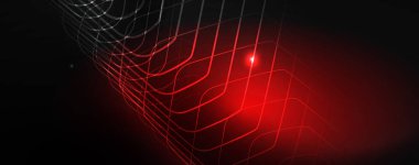 Parlak neon techno şablonu. Neon hatları arka plan, 80s tarzı lazer ışınları