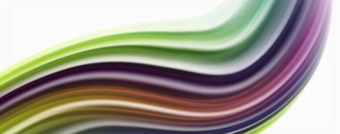 Beyaz renkli Poste modern techno Fluid renk akışı. Tasarım için sanat