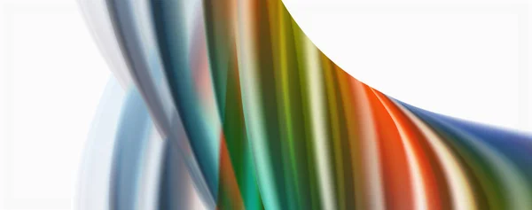 Tecno moderno Fluido flujo de color en poste colorido blanco. Arte para su diseño — Archivo Imágenes Vectoriales