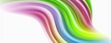 Beyaz renkli akış poster modern sıvı renk akışı. Beyaz renk arka planda techno Wave sıvı şekli. Tasarım projeniz için tasarım