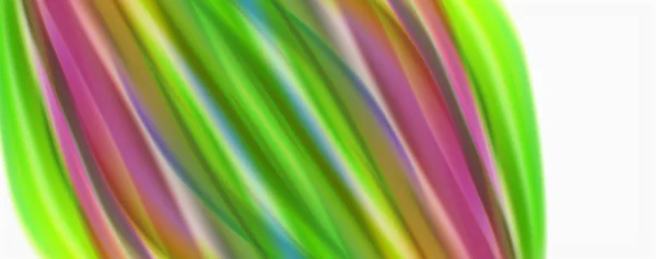 Flux de couleur liquide moderne sur le blanc - affiche de flux coloré. Techno Wave Forme liquide en fond de couleur blanche. Conception pour votre projet de conception — Image vectorielle