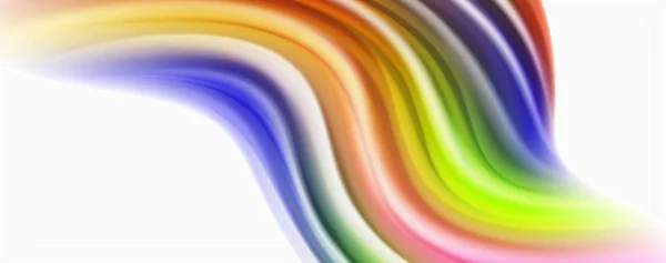 Techno moderne Fluid color flow on white colorful poste. Art pour votre design — Image vectorielle