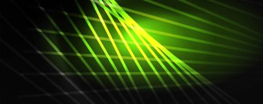 Çizgiler, soyut duvar kağıdı, parlak hareket, sihirli uzay ışığı ile parlak renkli neon ışık. Techno soyut arka plan