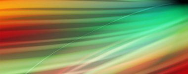 Modern gökkuşağı sıvı renk akışı renkli poster. Siyah renk arka planda dalga sıvı şekli. Soyut Kompozisyon