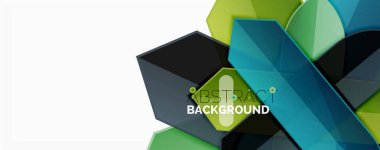 Geometrik soyut arka plan. Dinamik şekiller bileşimi