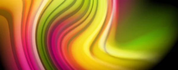 Płynne kolory-nowoczesny plakat z kolorowym przepływem. Kształty płynne Wave. Projekt artystyczny projektu — Wektor stockowy