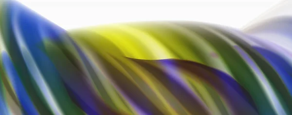 Глянцеві барвисті рідкі хвилі абстрактний фон, сучасні техно лінії — стоковий вектор