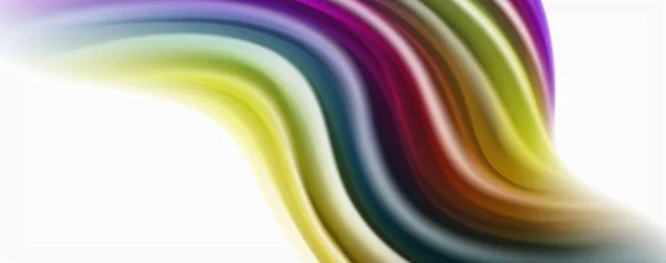 Ondas de flujo de color, fondo abstracto conceptual líquido — Vector de stock