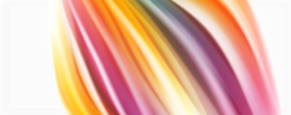 Fluxo de cor de fluido techno moderno em poste colorido branco. Arte para o seu design — Vetor de Stock