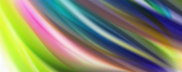 Ondes coulantes de couleur, fond abstrait conceptuel liquide — Image vectorielle