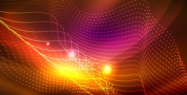 Parlak neon uzay arka planı