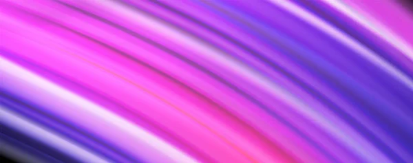 现代彩虹液体色彩流淌五颜六色的海报。在黑色背景中的波浪液体形状。抽象的构成 — 图库矢量图片