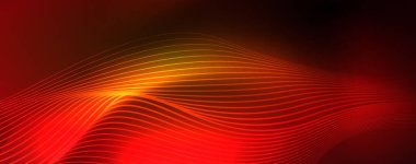 Parlak neon hatları techno Magic futuristik arka plan, sihirli enerji alanı ışık kavramı, soyut arka plan duvar kağıdı tasarım