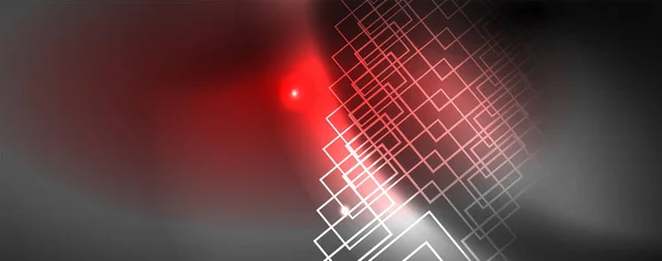Glänsande Neon Techno mallen. Neon Lines bakgrund, 80s stil laserstrålar — Stock vektor