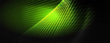 Çizgiler, soyut duvar kağıdı, parlak hareket, sihirli uzay ışığı ile parlak renkli neon ışık. Techno soyut arka plan