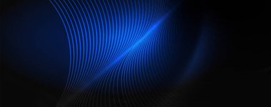 Parlak renkli neon ışıkları ve hatları ile koyu soyut arka plan. Arka planda parlayan
