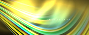 Siyah üzerinde sıvı renk swirls. Trendy tasarım ile Modern arka plan