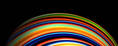 Sıvı renk gökkuşağı tarzı dalga soyut arka plan, siyah techno modern tasarım