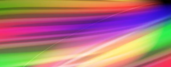 Arco-íris moderno fluxo de cor líquida cartaz colorido. Onda Forma líquida em fundo de cor preta. Composição abstracta — Vetor de Stock