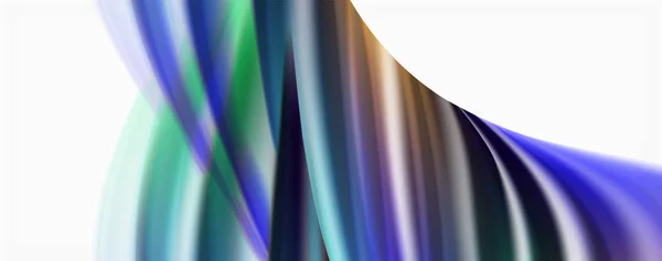 Moderní kapalný tok barev na plakátě s bílým barvkem. Tvar techno Wave Liquid na bílém pozadí. Návrh projektu návrhu — Stockový vektor
