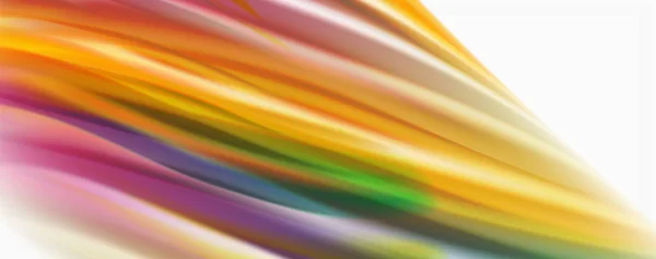 Techno moderne Fluid color flow on white colorful poste. Art pour votre design — Image vectorielle