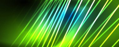 Neon mavi parlak çizgiler, sihirli enerji alanı ışık kavramı, arka plan duvar kağıdı tasarımı